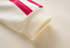 Casual Hoodie with Bold Sleeve Stripes | 65% Cotton 35% Polyester | Comfortable Sportswear Pullover