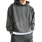 Juese Dark Grey Hoodie | 100% Cotton | Casual and Classic Pullover Sweatshirt