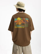 Sunshine Mountain Graphic T-Shirt | 100% Cotton | Casual Streetwear Short Sleeve Tee