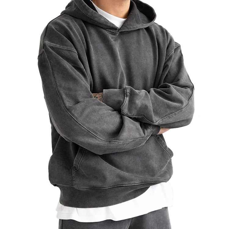 Juese Dark Grey Hoodie | 100% Cotton | Casual and Classic Pullover Sweatshirt
