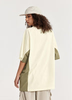 Color Block T-Shirt with Drawstring Hem | Stylish Streetwear Design