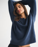 Minimalist Comfortable Solid Color Drop – shoulder Knit Top