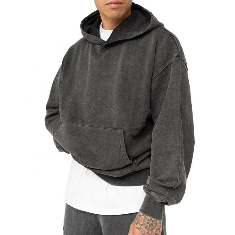 Juese Dark Grey Hoodie | 100% Cotton | Casual and Classic Pullover Sweatshirt