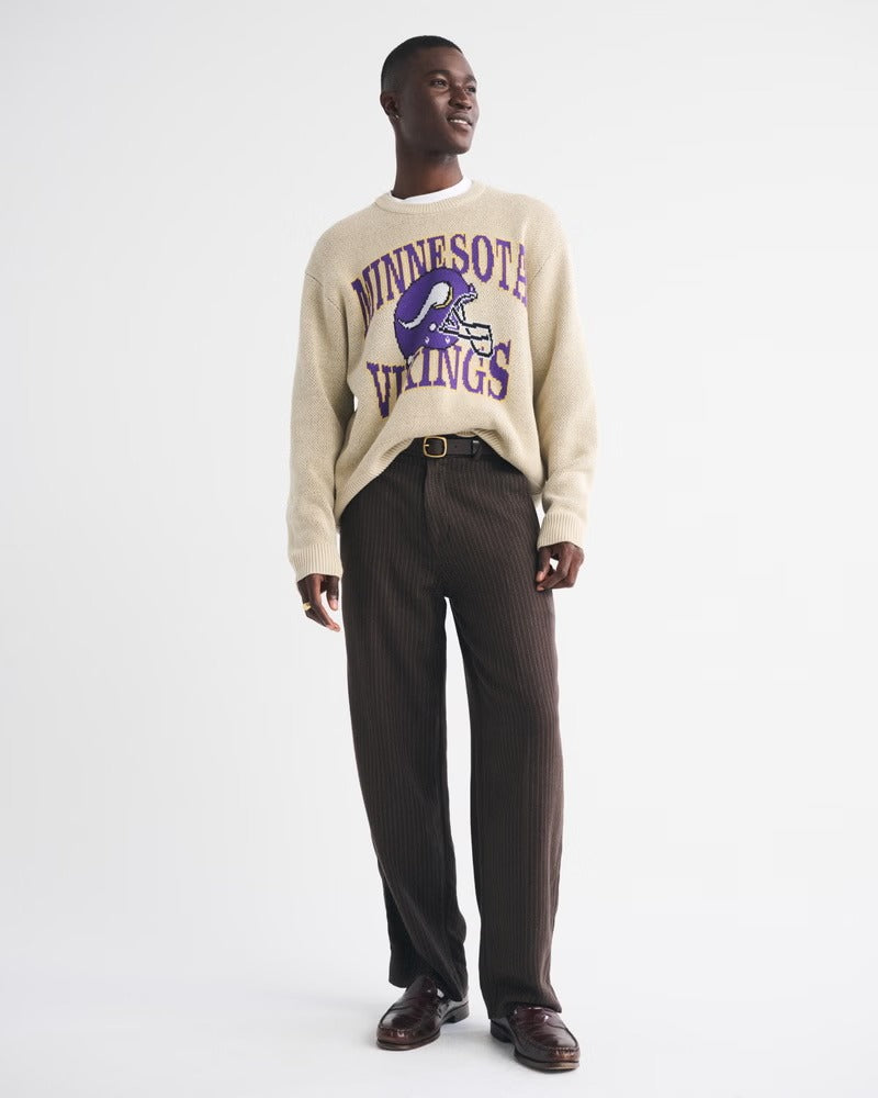 Trendy Minnesota Vikings Themed Knitted Top