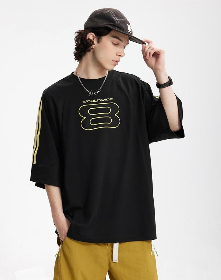 Oversized Graphic T-Shirt | Contrast Raglan Sleeves | Modern Streetwear Style