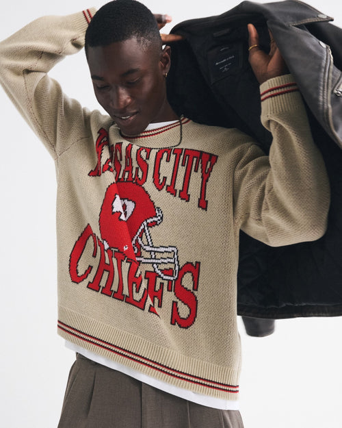 American Football Kansas City Chiefs Beige Knitted Sweater