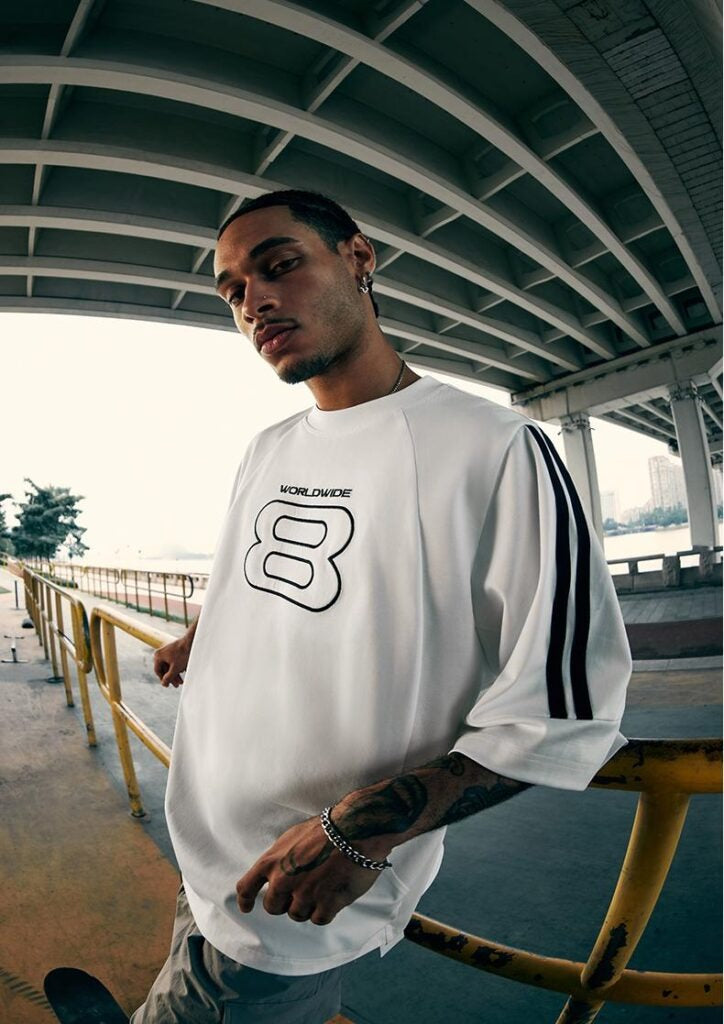 Oversized Graphic T-Shirt | Contrast Raglan Sleeves | Modern Streetwear Style