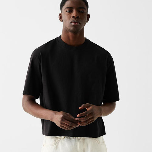 2025 OversizedT-Shirt | 100% Cotton | Crew Neck | Solid Color | Boxy Fit | Streetwear Basic Tee | Minimalist Short Sleeve Top