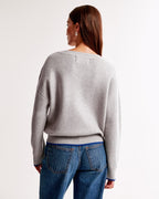 Loose Fit New York Giants Themed Knitted Sweater