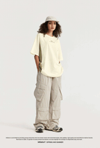 Color Block T-Shirt with Drawstring Hem | Stylish Streetwear Design