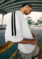 Oversized Graphic T-Shirt | Contrast Raglan Sleeves | Modern Streetwear Style
