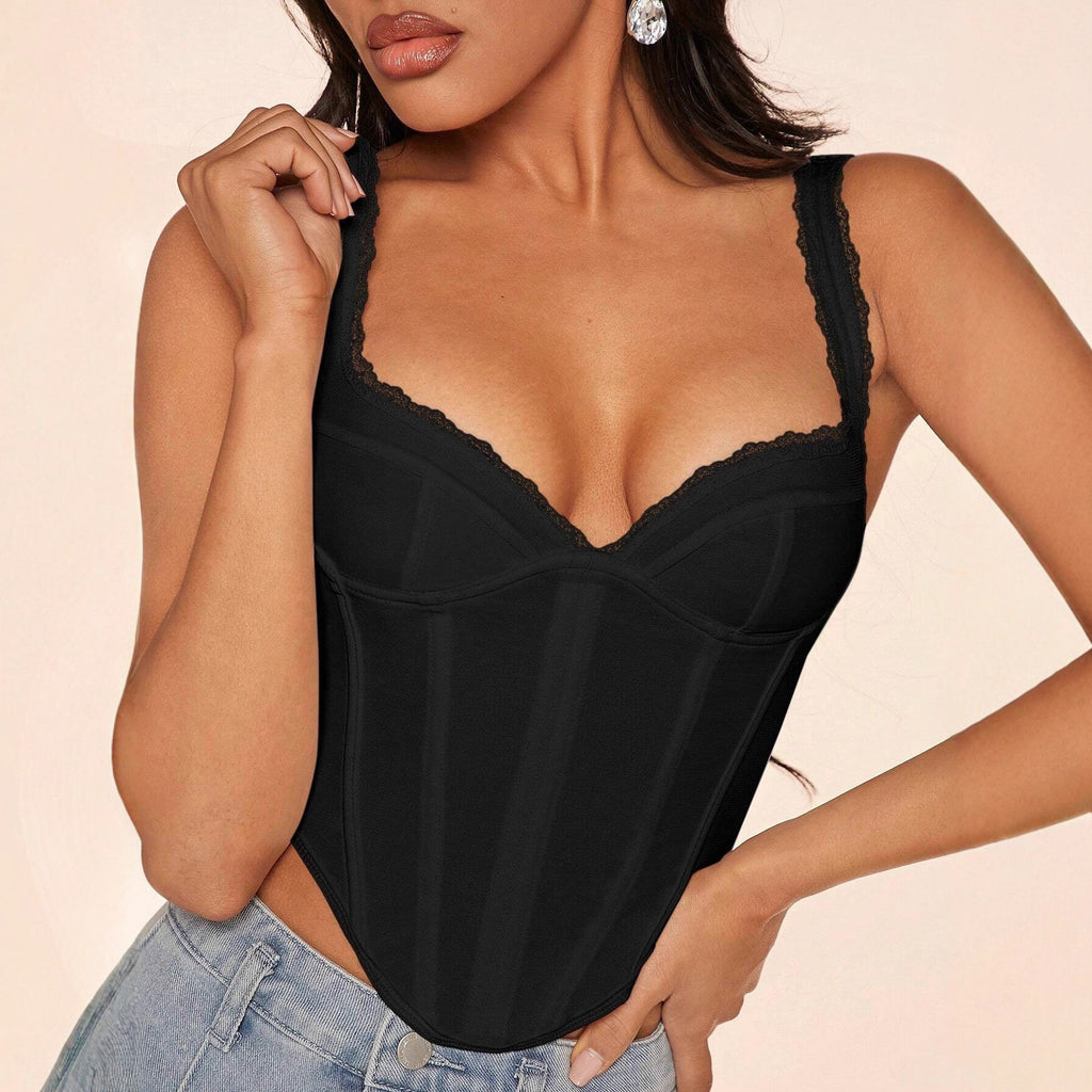 Hot girl pure desire style sexy lace lace bone dress temperament sexy bra