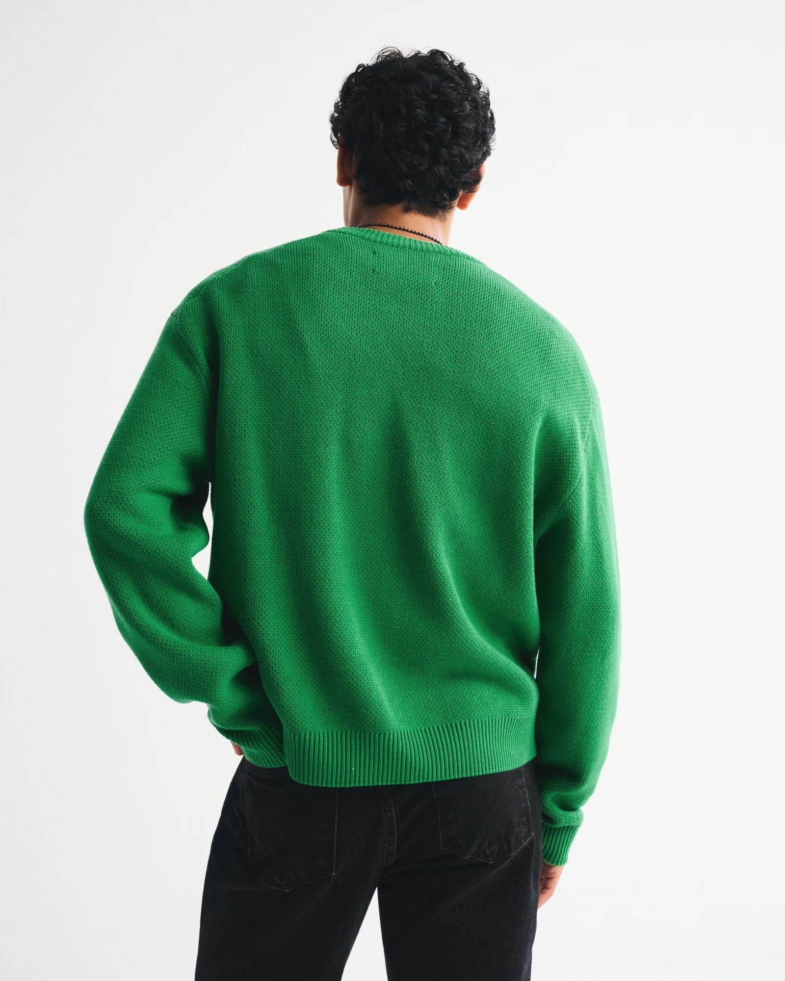 Loose Crew Neck Philadelphia Eagles Themed Trendy Sweater