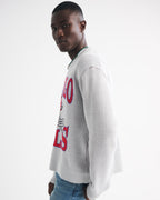 American Retro Buffalo Bills Light Gray Knitted Sweater
