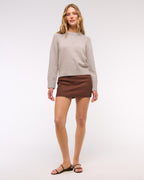 Comfortable And Skin – friendly Solid Color Lazy – style Pullover Sweater