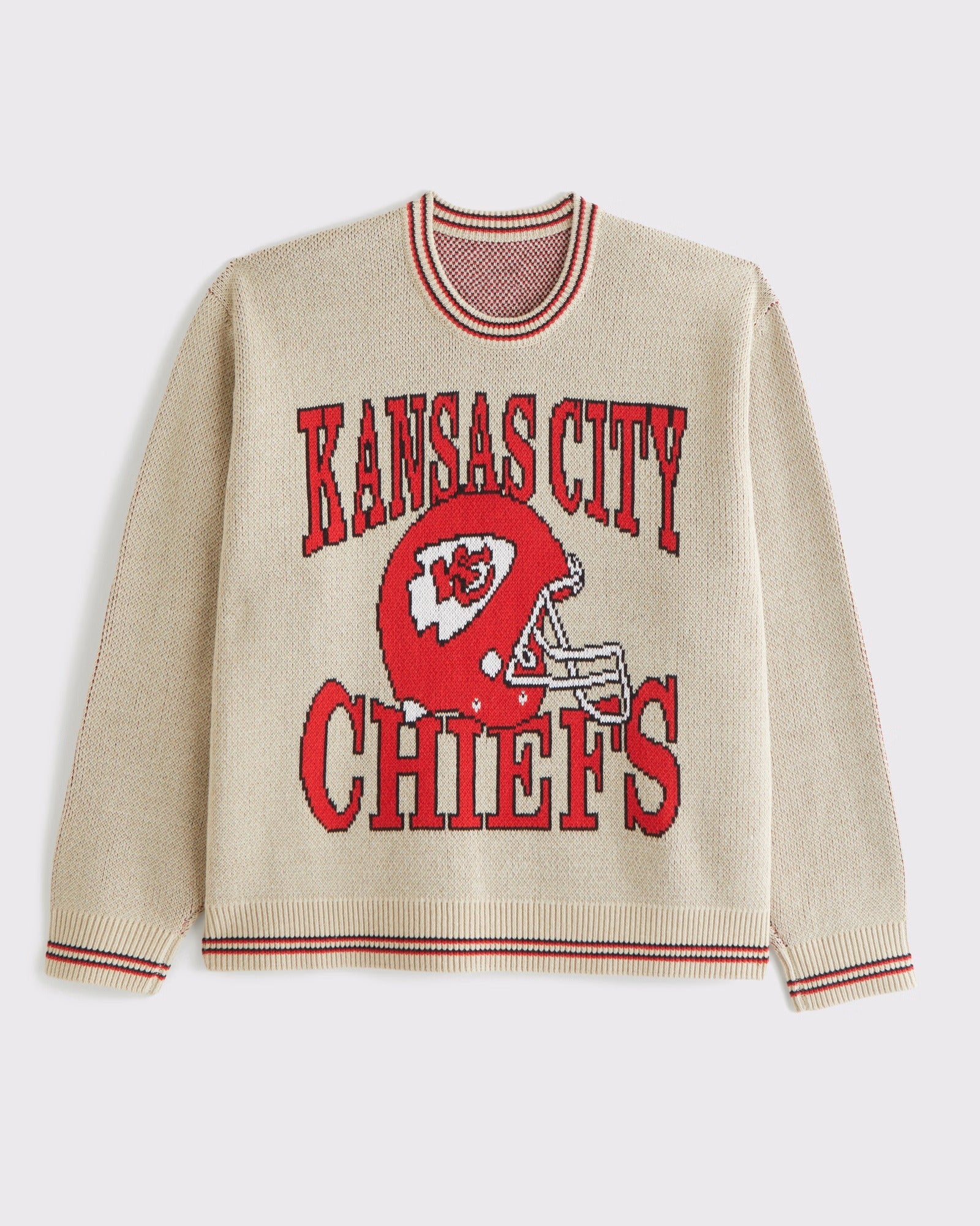 American Football Kansas City Chiefs Beige Knitted Sweater