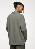 Cotton Blend Long Sleeve Sweatshirt | Relaxed Fit | Streetwear Essential | Soft & Comfortable