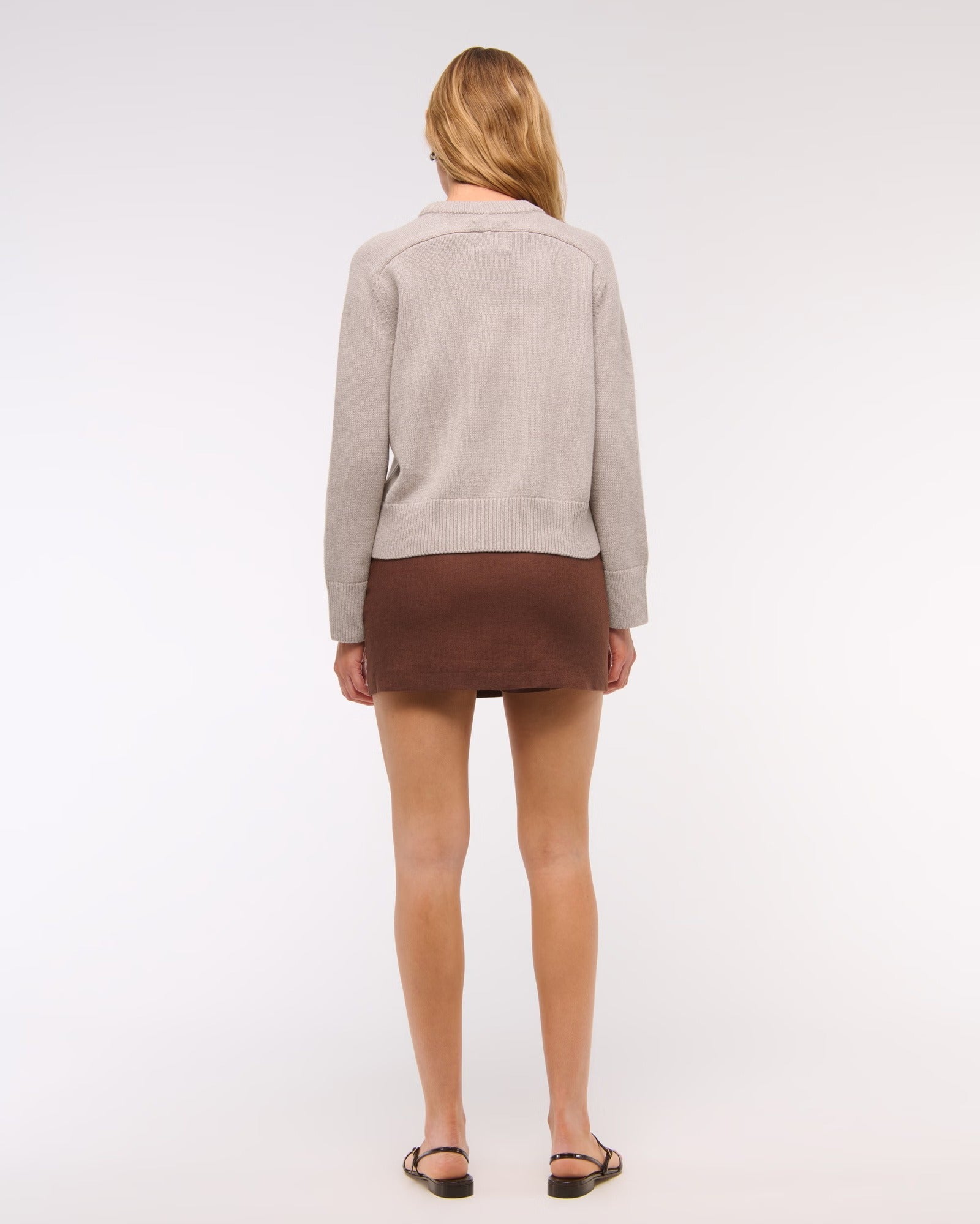 Comfortable And Skin – friendly Solid Color Lazy – style Pullover Sweater