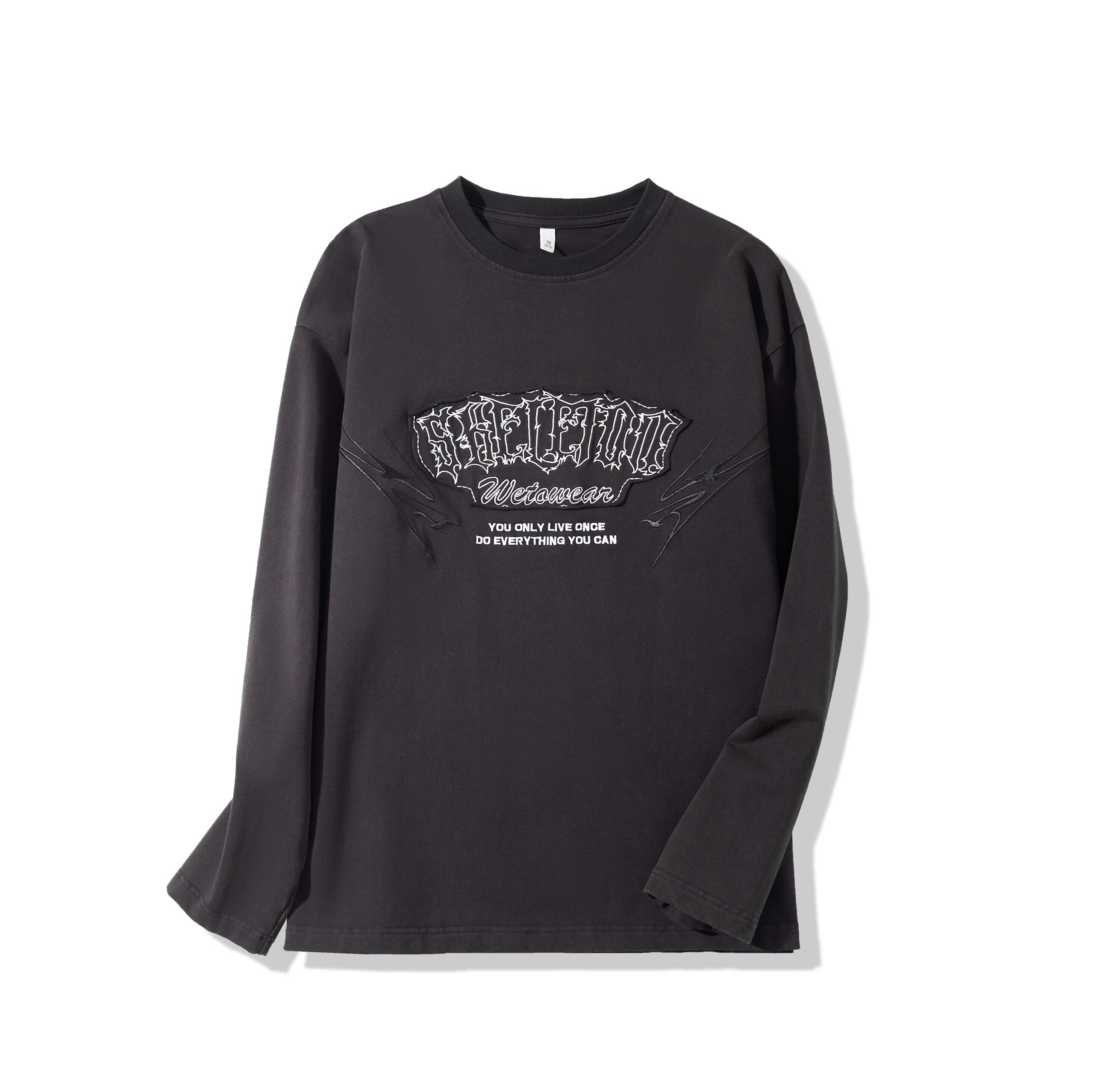 Wholesale Graphic Embroidered Long Sleeve Sweatshirt | Casual Streetwear Pullover | 100% Cotton | Crew Neck Sweatshirt